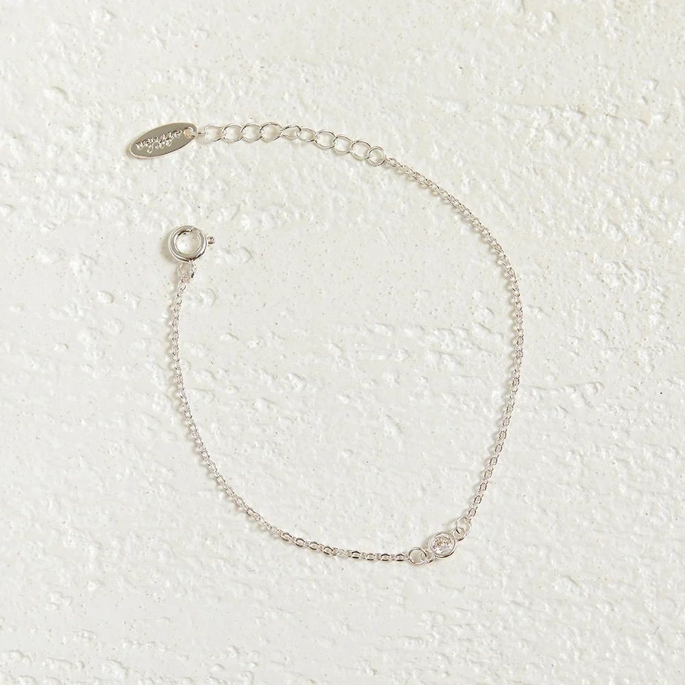 Ettika Silver Solo Stone Bracelet
